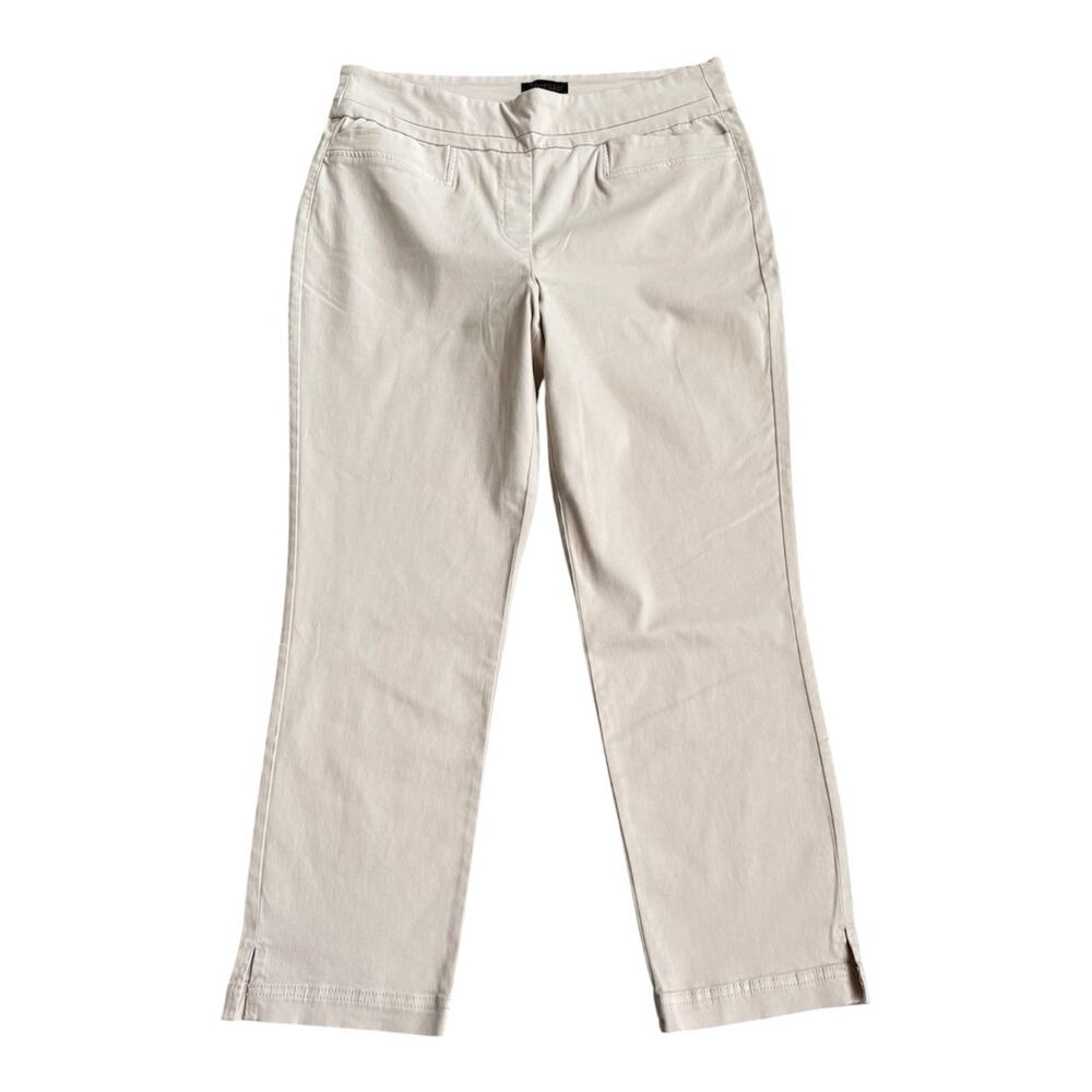 NWT Renuar R1542T Lux Tencel Pull On Ankle Pants Oyster Slim Fit 16